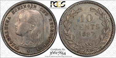 1897 10C KM-116  Ag MS62