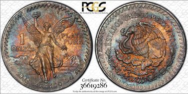 1982-Mo Onza Libertad Ag MS66