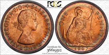1967 1D S-4157 MS64RD