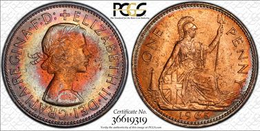 1965 1D S-4157 MS64RB