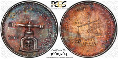 1980-Mo Onza KM-M49b.5  Ag MS66