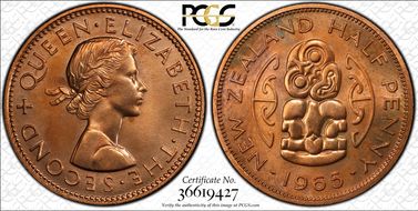 1965 1/2D MS65RD