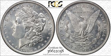 1882-O/S $1 Strong MS64