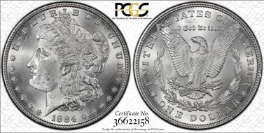 1884 $1 MS66