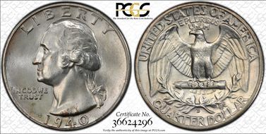 1940-D 25C MS67+