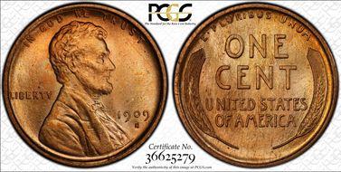 1909-S 1C Lincoln MS67RD