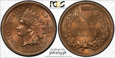 1862 1C MS66