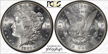 1883-S $1 MS64+