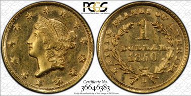1850-D G$1 MS63