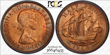 1960 1/2D S-4158 MS65RD