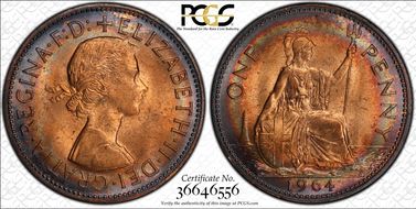 1964 1D S-4157 MS64RB