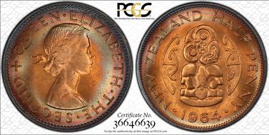 1964 1/2D MS65RB