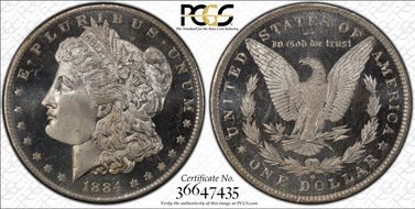 1884-O $1 MS66+ DMPL