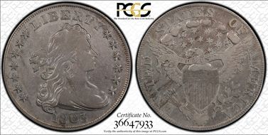 1803 $1 Large 3 N1