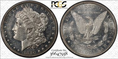 1880 $1 AU58