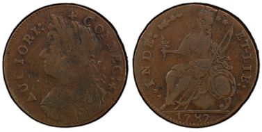 1787 CT 1/2P AUCIORI, Miller 38-l.2 VF20BN