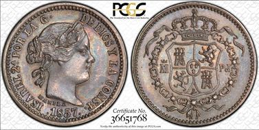 1857 P Peso Basso-72 SP64