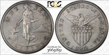 1910-S Peso KM-172  Ag N1
