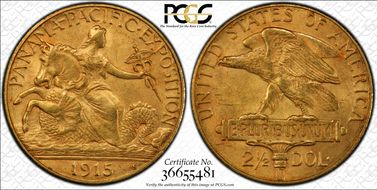 1915-S $2.50 Panama-Pacific MS64