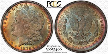 1878 7/8TF $1 Strong, VAM 39, 7/5 MS66