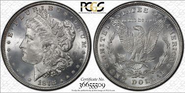 1878 8TF $1 VAM 17, Diagonal in 8 MS65+