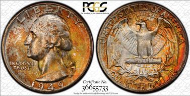 1949-D 25C MS67+
