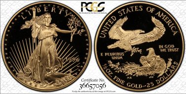 1996-W $25 Gold Eagle PR69DCAM