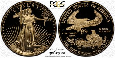 1989-W $50 Gold Eagle PR69DCAM