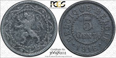 1916 5C KM-80 German Occupation AU55