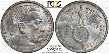 1939-B 5 Mk J-367 MS63