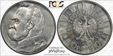 1935(w) 10 Zl KM-29  Ag AU55