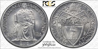 1942 Lira Anno IV MS67