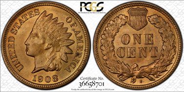 1908-S 1C MS66RD