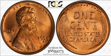 1954-D 1C MS64RD