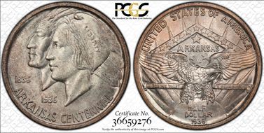 1936 50C Arkansas MS65