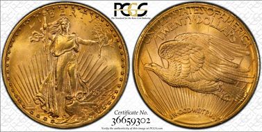 1922-S $20 MS65