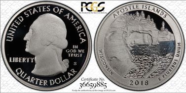 2018-S 25C Apostle Islands NP First Strike PR69DCAM