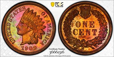 1909 1C Indian PR66+ RB