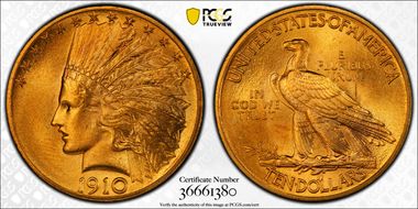 1910 $10 MS66