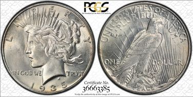 1935-S $1 MS65