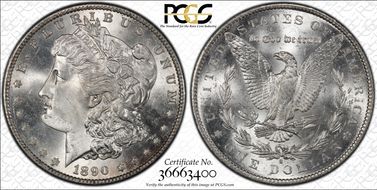 1890-S $1 MS65