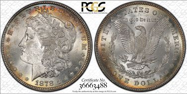 1878 7TF $1 Reverse of 1878 MS65