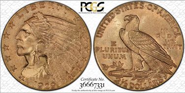 1929 $2.50 MS65