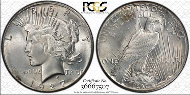 1927 $1 MS64
