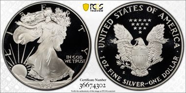 1986-S $1 Silver Eagle PR70DCAM