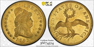 1795 $10 BD-3, 9 Leaves MS63