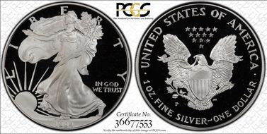 1994-P $1 Silver Eagle PR68DCAM
