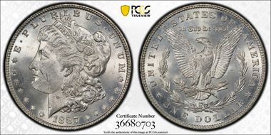 1887 $1 VAM 12, Alligator Eye MS63