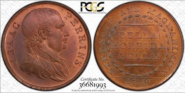 1789 Tk 1D DH-13 Warwickshire, Perrins MS66RB