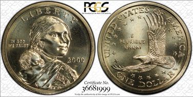 2000-P SAC$1 FS-902, "Cheerios" Prototype Reverse MS67